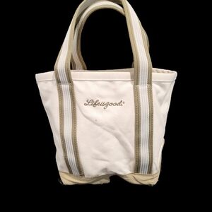 Life Is Good Women's Cream and Olive Tote Bag Small